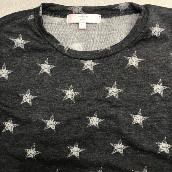 Moa Moa girls Everyday Gray and White Star Jogger Set - Picture 5 of 9